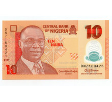 Нигерия 10 найра 2017 года.UNC. Полимерная банкнота
