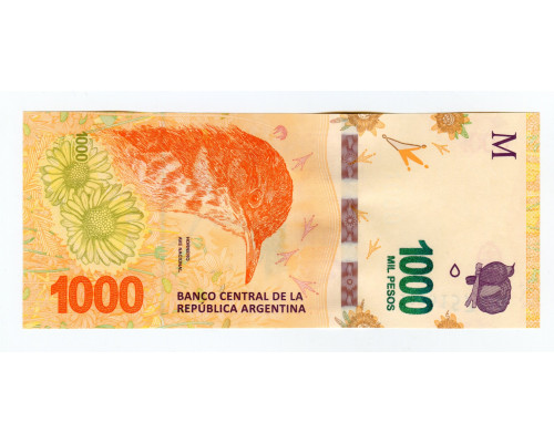 Аргентина 1000 песо 2023 года. UNC