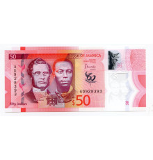 Ямайка. 50 долларов. "60 лет независимости". Полимерная банкнота (пластик)