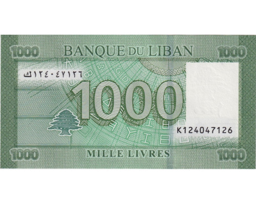 Ливан 1000 ливров 2016 года. UNC