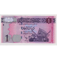 Ливия 1 динар 2013 года. UNC