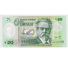 Уругвай 20 песо 2020 года. UNC