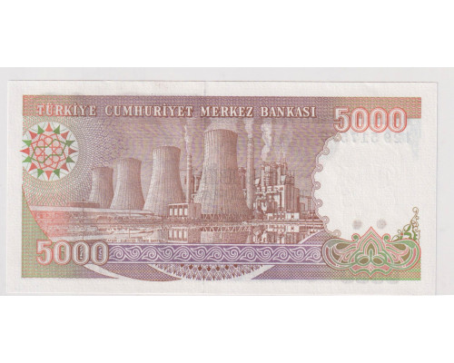 Турция 5000 лир 1970 года. UNC