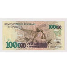 Бразилия 100000 крузейро 1993 года. UNC 