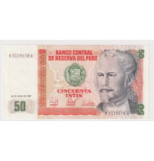 Перу 50 инти 1987 года.