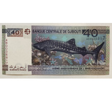 Джибути 40 франков 2017 год . UNC .