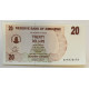 Зимбабве 20 долларов 2007 год . UNC . 