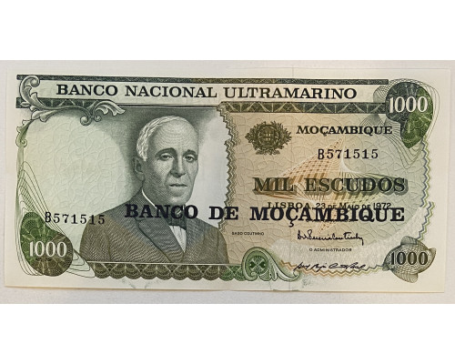 Мозамбик 1000 эскудо 1972 год . UNC . 