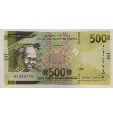 Гвинея 500 франков 2018 год . UNC . 