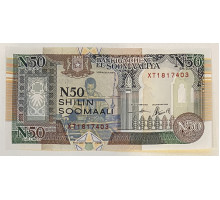 Сомали 50 шиллингов 1991 года . UNC . 