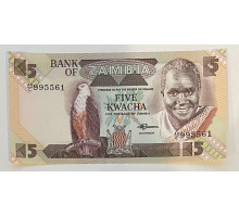 Замбия 5 квач 1980 -1988 гг., UNC . 