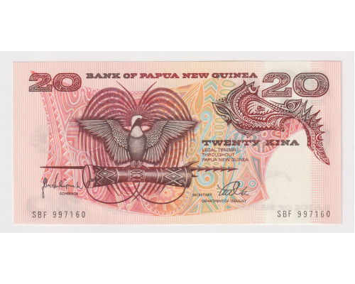 Папуа-Новая Гвинея 20 кина 1988 года. UNC