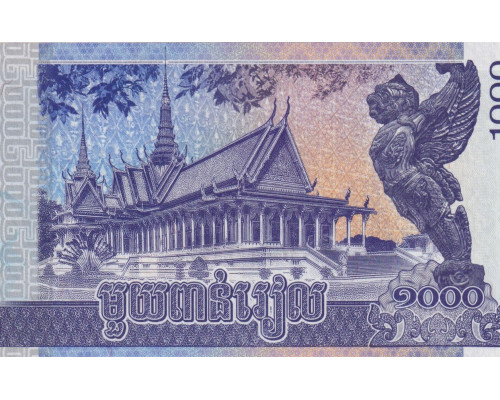 Камбоджа 1000 риелей 2016 года. UNC