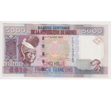Гвинея 5000 франков 2012 года. UNC