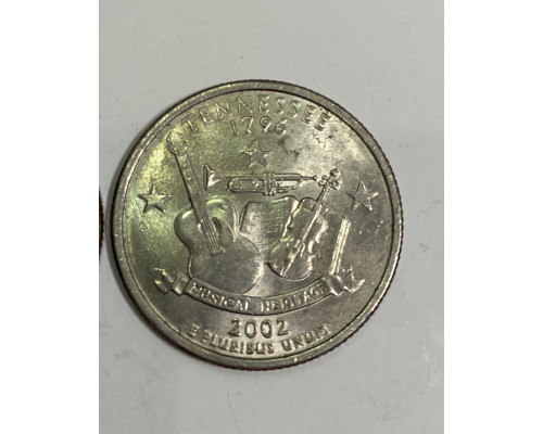 США 25 центов 2002 года . Штаты . Теннесси . 