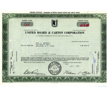 США сертификат1966 года. Объединенная картонная корпорация