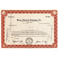 США акция 1958 года. "BORNE CHEMICAL COMPANY, INC"