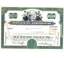 США сертификат 1967 года. "SINCLAIR OIL CORPORATION"