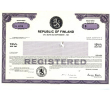 США банкнота 1987 года. Финляндия. 
