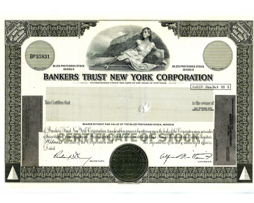 США акция "BANKERS TRUST NEW YORK CORPORATION"