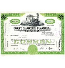 США сертификат 1974 года. "Первая чартерная финансовая корпорация"