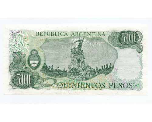 Аргентина 500 песо 1977-82 года. UNC