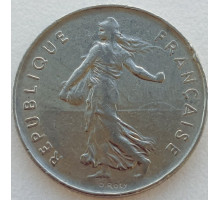 Франция 5 франков 1974 год .