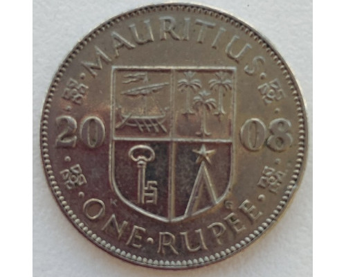 Маврикий 1 рупия 2008 года .