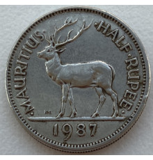 Маврикий 1 рупия 1987 год .