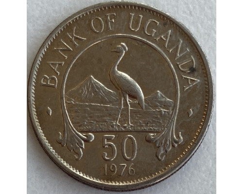 Уганда 50 центов 1976 г .