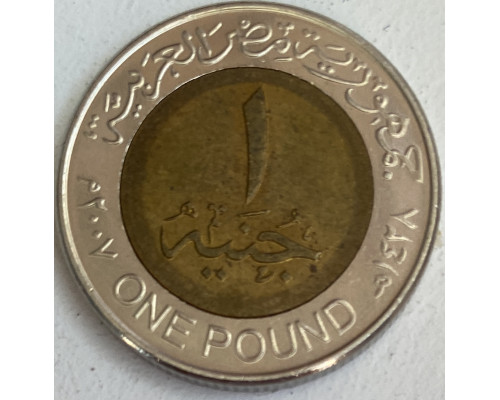 Египет 1 фунт 2007 год .